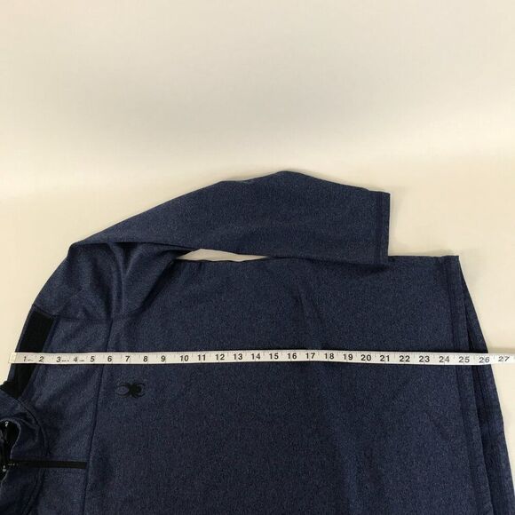 Spyder Active 1/4 Zip Pullover Men's Medium Navy Mock Neck ProWeb Wicking Logo - Picture 9 of 11